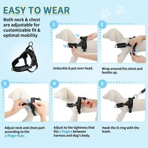 <span class=keywords><strong>Harness</strong></span> Anjing Baru yang Dapat Disesuaikan, <span class=keywords><strong>Harness</strong></span> Hewan Peliharaan untuk Anjing Berukuran Kecil dan Sedang - Product Image 5