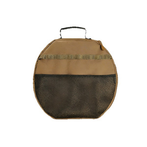 Multi Functional Baking <b>Pan</b> <b>Storage</b> Bag Round Hanging Outdoor Tableware Organizer Black Khaki Polyester - Product Image 5