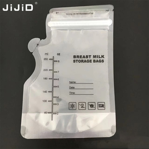 Borsa per la conservazione del latte autosettonante a prova di perdite JiJiD 8oz / 250ml capacità latte materno sacchetto con chiusura a chiusura lampo - Product Image 2