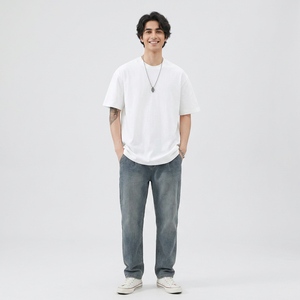 เสื้อยืดผู้ชายผ้าฝ้าย 100% เสื้อยืดฤดูร้อนสำหรับผู้ชาย เสื้อยืดแขนสั้น คอกลม เสื้อยืดผู้ชาย เสื้อยืดแบบเรียบ เสื้อยืดสั่งทำ - Product Image 1