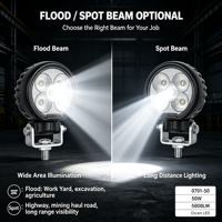 Lampe de travail LED IP68 à faisceau large pour machines