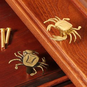 Ganchos y colgadores de pared creativos de latón con forma de cangrejo <span class=keywords><strong>Fiddler</strong></span>, bonitos accesorios para muebles - Product Image 1