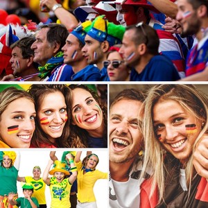 Crayon de peinture corporelle 3 couleurs personnalisé pour maquillage de supporter sportif, drapeau ou fête - Product Image 4