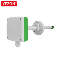 Temperature Humidity Sensor OEM ABS 4-20mA 5V 10V Duct Mounted IP65 OLED Display Air Velocity Transmitter for Air Pipeline