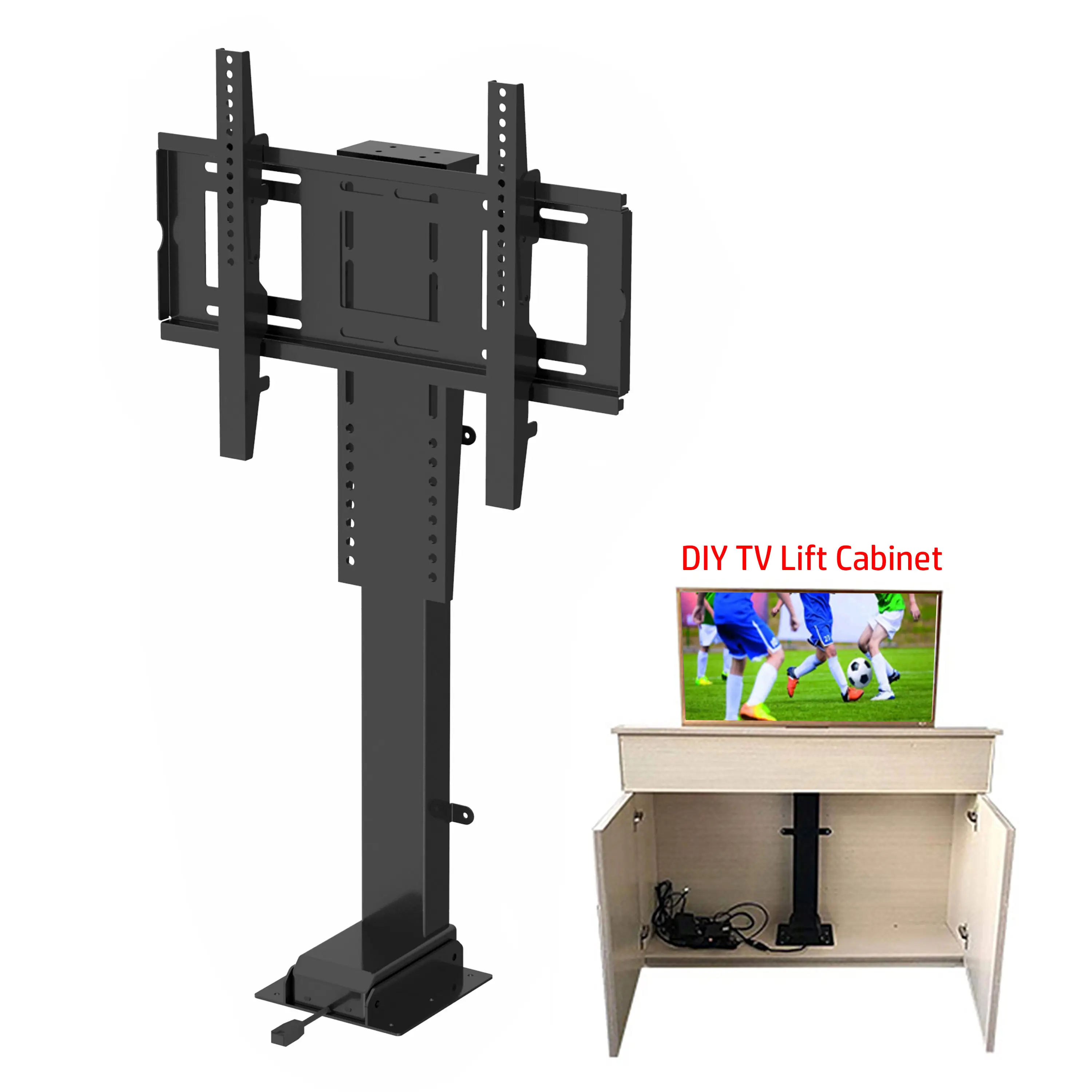 DIY 12V Drop Down Outdoor TV Stand Gabinete Oculto Motorizado Tv Lift Mechanism Lift Up Electric Tv Lift