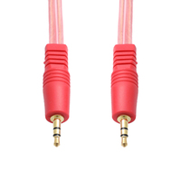 Câble audio stéréo mâle vers mâle OEM Crystal 3.5mm Prise casque auxiliaire Câble audio vidéo 1RCA vers 1RCA vers TV Magnétoscope DVD
