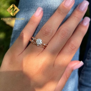 GRA Certificate Jewelry 2.0CT Gemstone Solitaire Diamond Engagement 14K Solid Gold <b>Moissanite</b> <b>Ring</b> - Product Image 3