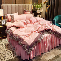 Ensemble de literie en polyester confortable en gros taie d'oreiller housse de couette drap plat drap-housse