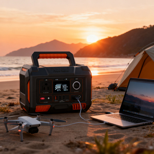 เครื่องกำเนิดไฟฟ้าพลังงานแสงอาทิตย์แบบพกพา 300W 270Wh ยอดขายสูงสุด พร้อมระบบ MPPT ชาร์จเร็ว ใช้กลางแจ้งได้ มีไฟฉายและช่องเสียบจุดบุหรี่ สำหรับการตั้งแคมป์ - Product Image 4