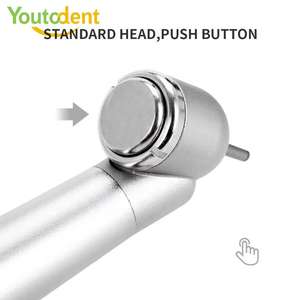 Manipolo Dentale LED ad Alta Velocità 45 Gradi Turbina Chirurgica ad Aria in Acciaio Inox 4 Fori Compatibile con Punte Dentali Manuali - Product Image 4