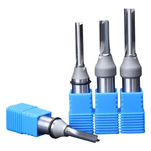 HUHAO TCT 12.7mm TCT Straight Router Bit CNC TCT 3 Flute Straight Milling Cutter 1/2 Shank Router Bits For Wood H66020620