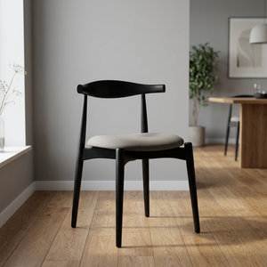 Chaise de salle à manger Home Basket Tanduk - Bois de teck noir finition semi-mate, hauteur assise 50 cm - Product Image 3