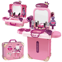 Portable valise filles semblant maquillage jouet enfants coiffeuse jouet maquillage jouets pour les filles