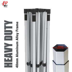 Rangka Tenda Pop Up Lipat Instan Komersial, Dapat Disesuaikan, Aluminium Besi 30mm 40mm, Ukuran 10x10ft 10x20ft - Product Image 3