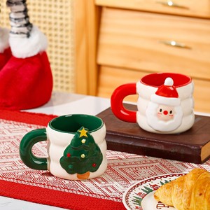 Tasse en céramique décorative pour Noël, ambiance de Noël, arbre de Noël, Père Noël, cadeau pour la maison - Product Image 4