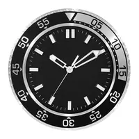 Modern Round Metal Wrist Wall Clock, Mute Clocks