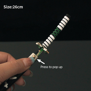 ดาบของเล่นดาบปิศาจสังหารดาบ26ซม. เสาลม shinazugawa <span class=keywords><strong>nichirin</strong></span> ซามูไรมีดพวงกุญแจขนาดเล็กเครื่องประดับของขวัญ - Product Image 6