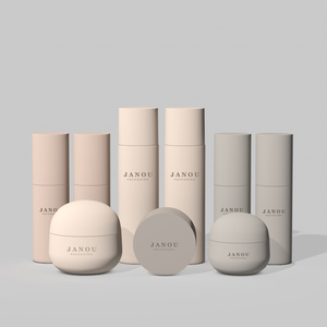 Ensemble de flacons cosmétiques en plastique premium à paroi épaisse, vides, pour toner, lotion, sérum, crème, crème pour les yeux, emballage <span class=keywords><strong>JANOU</strong></span>, logo personnalisé - Product Image 1