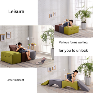 Sofá de Lino Kino Slub con Espuma de Alta Densidad, Duradero, para el Hogar, para Niños, para el Ocio y el Entretenimiento, Desmontable, Plegable, <span class=keywords><strong>sin</strong></span> Estructura, Convertible - Product Image 3
