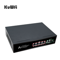 04G11GB KuWFi Placa de núcleo de escritorio de 6 puertos POE 48V Interruptor de red Gigabit completo usado en exteriores AP inalámbrico Comunicación Ethernet IP