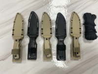 TLM01 couteau d'extérieur à lame fixe D2 de haute qualité et Durable avec affûteur de couteaux Kydex couteaux de survie en pierre de silex