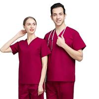 Ensembles d'uniformes médicaux pour hommes en coton, coupe droite, pour le spa et le personnel musulman