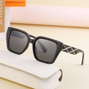 Lunettes de soleil carrées Fy-99128e, monture PC, protection UV400, unisexe, tendance, avec branches à motif diamant - Product Image 4