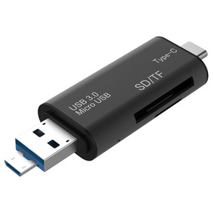 3 en 1 Multi tipo C <span class=keywords><strong>lector</strong></span> de tarjetas OTG adaptador USB 3,0 inalámbrico <span class=keywords><strong>Micro</strong></span> tarjeta <span class=keywords><strong>SD</strong></span> de memoria y TF smart - Product Image 2