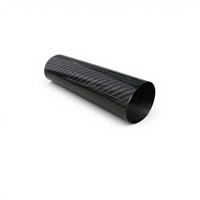 Tube rond en fibre de carbone brillant, longueur personnalisée, tube en carbone creux pour bras robotique, automatisation industrielle, structure