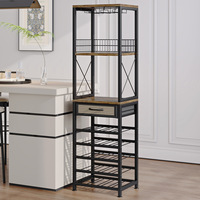 Étagère à vin rouge, meuble de rangement, présentoir à boissons, armoire à vin, comptoir de bar, grille métallique simple, moderne