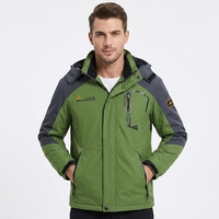 Veste d'hiver 2026 unisexe imperméable, respirante, coupe-vent, avec fermeture éclair, doublure polaire épaisse et rembourrage en coton pour l'alpinisme