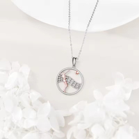Collier pendentif joueur de volley-ball en argent sterling 925, charmant bijou sportif pour femmes et filles, cadeau idéal pour camarade de l'équipe
