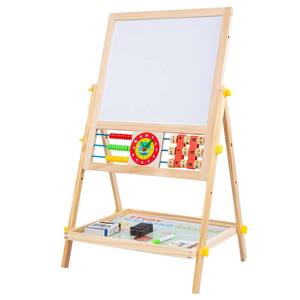Tablero de dibujo plegable de doble cara de madera maciza para niños, juego interactivo para padres e hijos, juguete para garabatos para bebés - Product Image 2