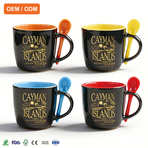 <strong>UK</strong> Cayman Islands Style Tourism Souvenir Ceramic <strong>Mug</strong> Coffee Cup with Spoon Personalized Custom - Product Image 1