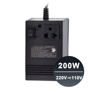 200VA điện áp chuyển đổi biến áp AC220V đến 110V bước xuống du lịch Power Adapter - Product Image 1