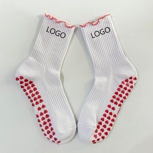 Màu xanh ren-tỉa nonslip Yoga Pilates vớ cá nhân grip với tinh tế chi tiết - Product Image 3