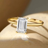 Bague de fiançailles solitaire en or massif 14K 18K avec diamant de laboratoire taille poire, quatre griffes, bijoux fins personnalisés, vente en gros