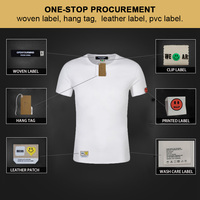 Étiquettes de marque de t-shirt de vêtement à pli d'extrémité personnalisé Produit d'usine Vêtements Étiquettes personnalisées Étiquette tissée en satin pour vêtements