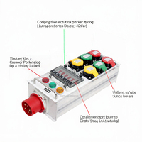 Boîtier de jonction électrique portable personnalisé HY-CUS-B0003 en ABS, boîtier combiné, station d'alimentation temporaire, boîte de prises 12V 12A
