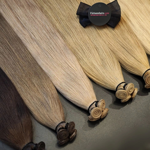 Extensions de cheveux humains vierges 100% vietnamiens Genius Weft, lisses naturels, Remy, double trame, cuticules intactes - Product Image 6