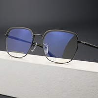Kacamata Pria Oval Full-Rim Titanium Solid Tahan Lama Langsung dari Pabrik Model 5014 Gaya Bisnis Fashion