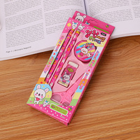 Ensemble de 5 gommes à crayon en papier et plastique écologiques à thème animalier de dessin animé pour étudiants, fournitures scolaires et promotionnelles pour le bureau