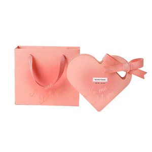 Caja de Regalo de Joyería en Forma de Corazón, Portátil, Resistente al Agua, de Cartón, con Esponja para Guardar Anillos de Pareja, para el Día de San Valentín - Product Image 1