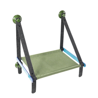 Lit-hamac pliable en feutre de bois pour chat en acrylique, motif solide, nid suspendu, ventouse, lit fenêtre pour animal de compagnie avec un design élégant