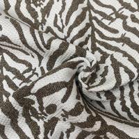 Tissu d'ameublement jacquard bouclé à motif léopard, tissé lourd, pour la vente en gros et la confection de meubles