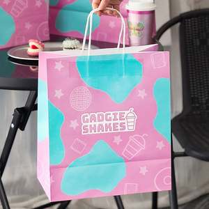 Bolsas de Papel Kraft Gruesas Impresas con Logotipo Personalizado para Cafetería, Venta Integral, Envases Desechables para Bebidas y Café para Llevar - Product Image 6