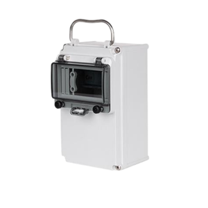 Caja de Distribución de Enchufes Portátil de 6 Vías, Estuche de Transporte con Tomas de Corriente Impermeables, Color Gris Industrial, Caja Vacía - Product Image 6