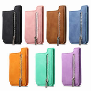 Funda Creativa para Teléfono con Espacio para Tarjetas, con Ranuras para Tarjetas de Crédito, Fundas Abatibles Izquierda/Derecha, Material PU, Cierre de Botón - Product Image 3