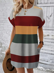 ชุดเดรสลำลองสไตล์ยุโรปและอเมริกาสำหรับผู้หญิง คอลเลคชั่นใหม่ประจำฤดูร้อนปี 2026 คอกลม ใส่ทำงานได้ - Product Image 5