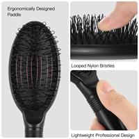 Professionnel Boucle Perruque Brosse Extension De Cheveux Brosse Démêlant Brosse pour Remy Cheveux Humains et Synthétiques Peigne À Cheveux Noirs